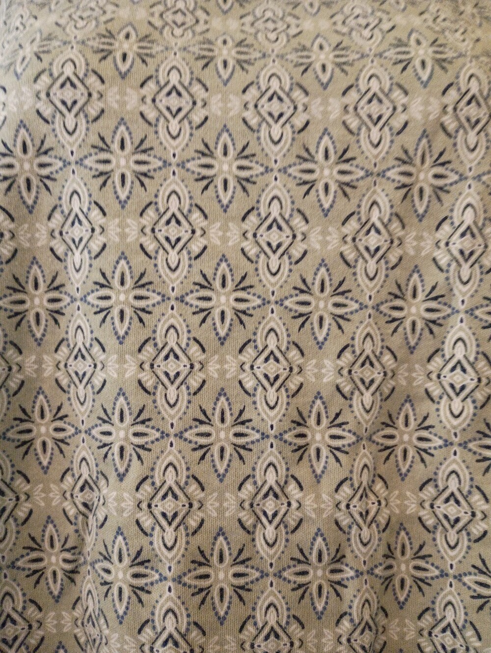 geometric print top beige black Croft & Barrow The Classic Tee Short Sleeve Top - Picture 3 of 9